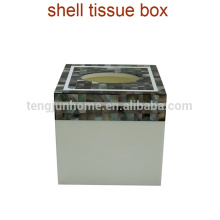 square home decoration of mother pearl novelty tissue box